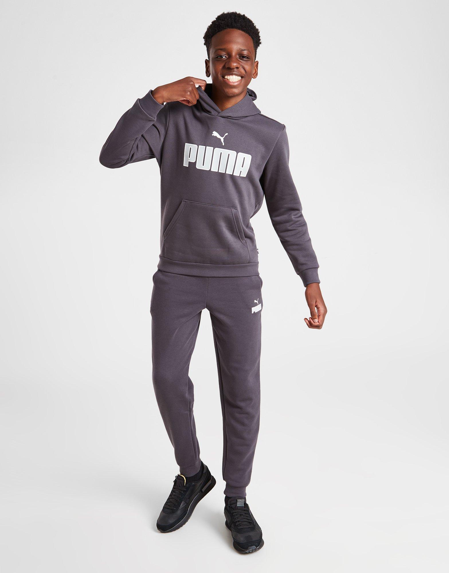 Gyerek pulóver PUMA CORE LOGO FLEECE HOODIE JUNIOR  67275517 Szürke