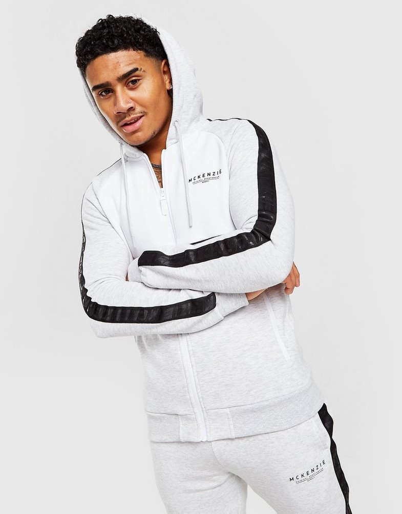 Bluza męska MCKENZIE EMMET TAPE FLEECE FULL ZIP HOODIE  MCKTM15148 Szary