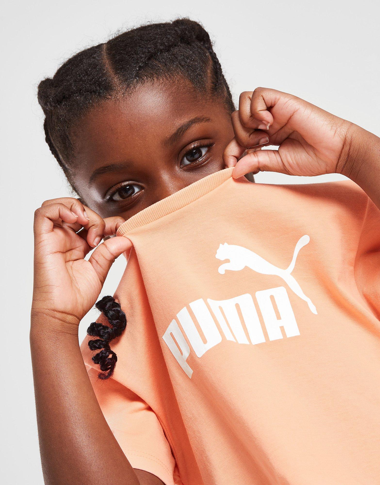 Vaikiški marškinėliai PUMA GIRLS' CORE MARŠKINĖLIAI   & SHORTS SET CHILDREN  67149128 Rožinė