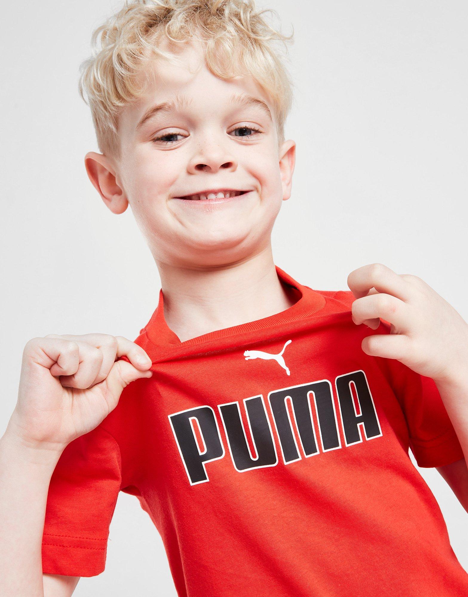 Vaikiški marškinėliai PUMA CORE MARŠKINĖLIAI/SHORTS SET CHILDREN  67141511 Raudona
