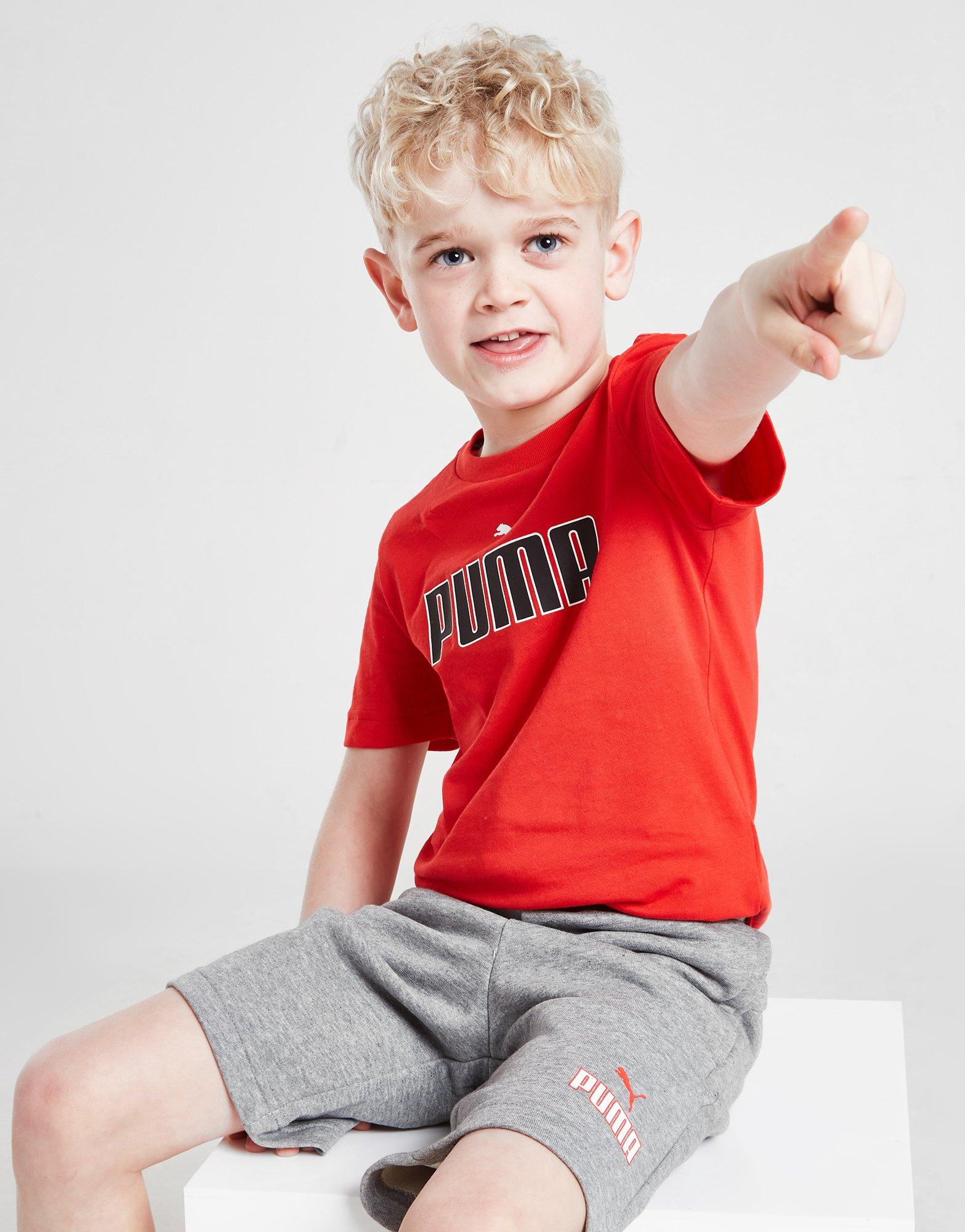 Vaikiški marškinėliai PUMA CORE MARŠKINĖLIAI/SHORTS SET CHILDREN  67141511 Raudona