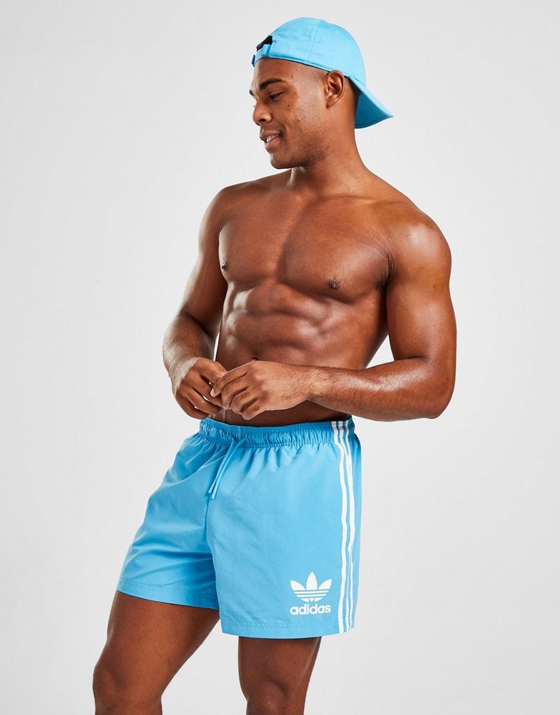 Krótkie spodenki, szorty męskie ADIDAS KĄPIELOWE CALIFORNIA SWIM SHORTS HN0627 Niebieski