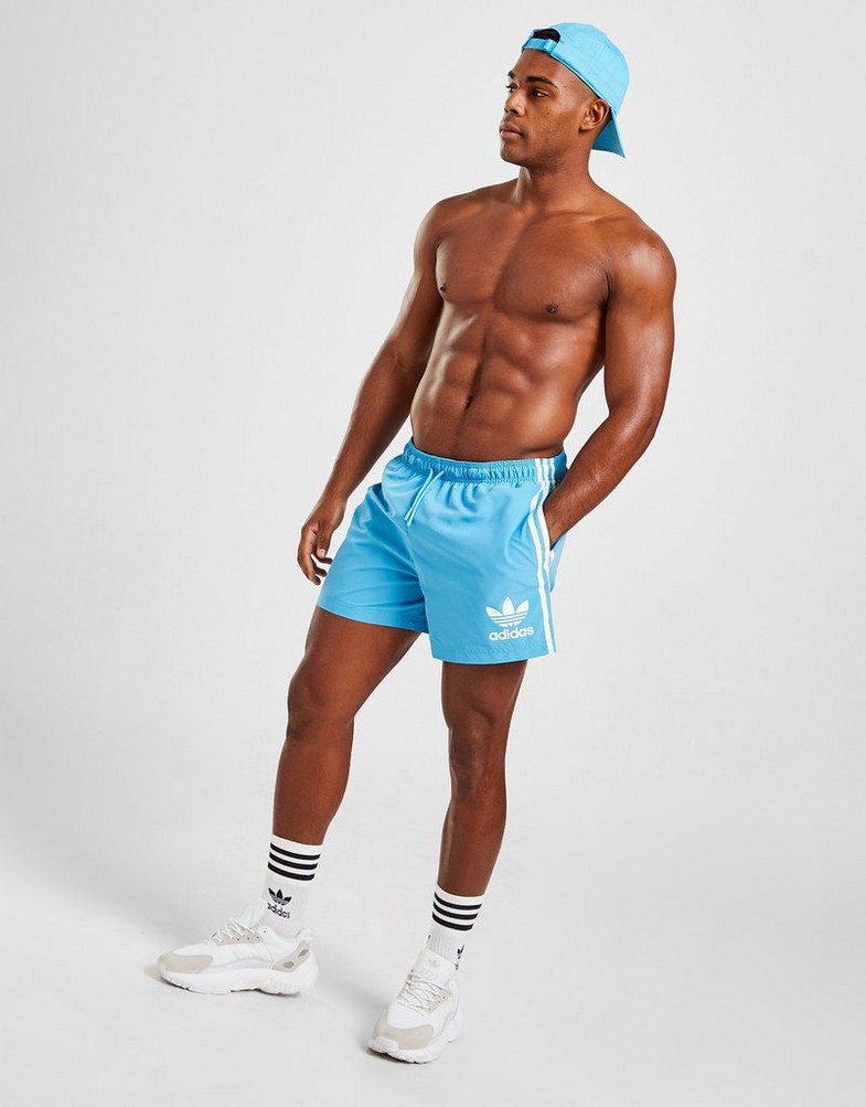 Krótkie spodenki, szorty męskie ADIDAS KĄPIELOWE CALIFORNIA SWIM SHORTS HN0627 Niebieski