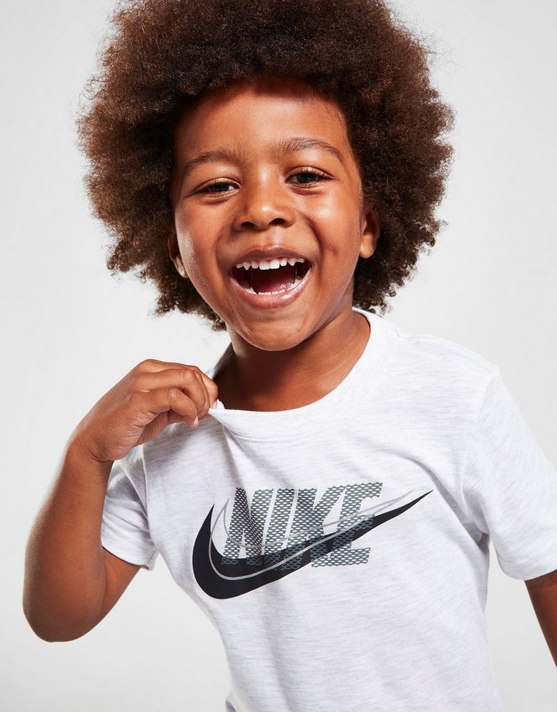Koszulka, t-shirt dziecięcy JORDAN DOUBLE SWOOSH T SHIRT/SHORTS SET CHILDREN 86J416W6M Czarny