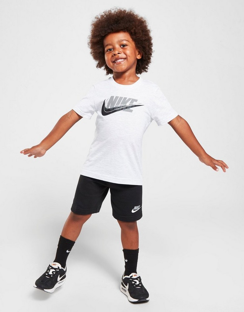 Koszulka, t-shirt dziecięcy JORDAN DOUBLE SWOOSH T SHIRT/SHORTS SET CHILDREN 86J416W6M Czarny