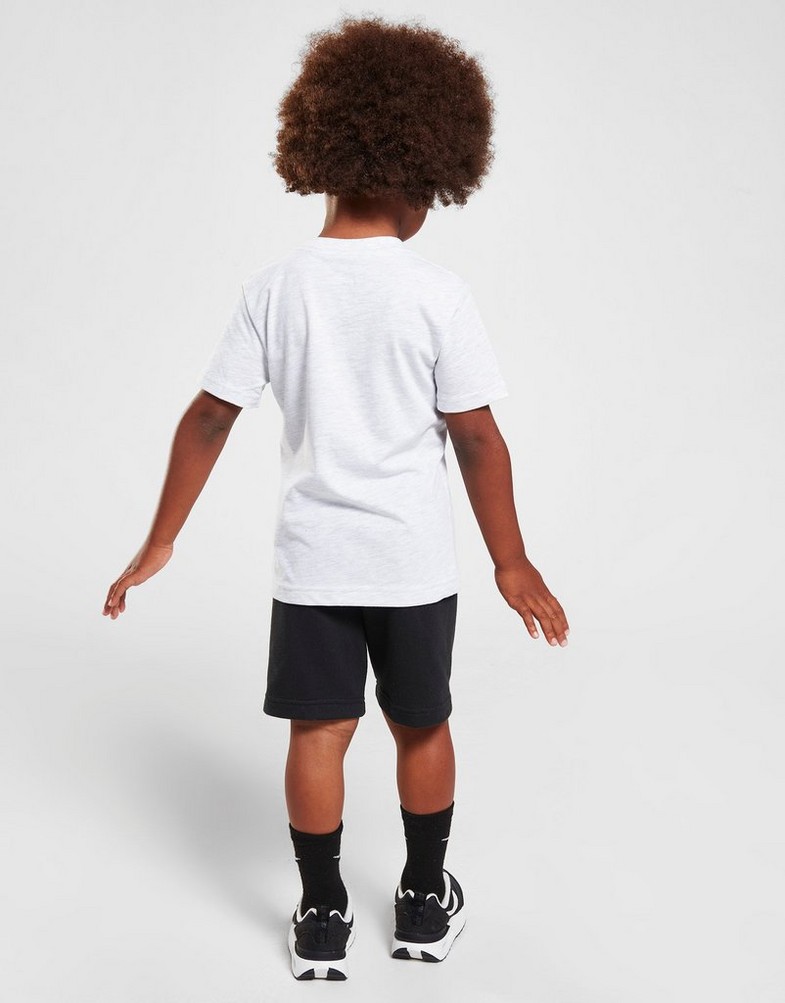 Koszulka, t-shirt dziecięcy JORDAN DOUBLE SWOOSH T SHIRT/SHORTS SET CHILDREN 86J416W6M Czarny