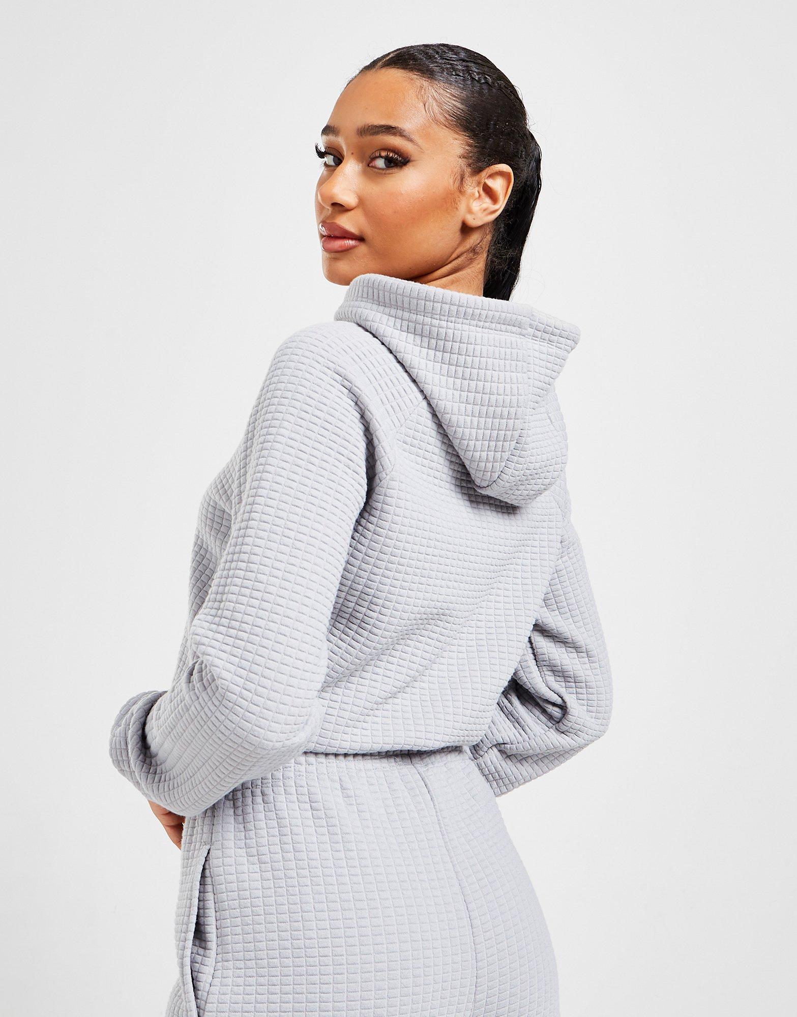 Dámska mikina ELLESSE MIKINA S KAPUCŇOU WAFFLE BOXY OVERHEAD SJD13766GRY Sivá