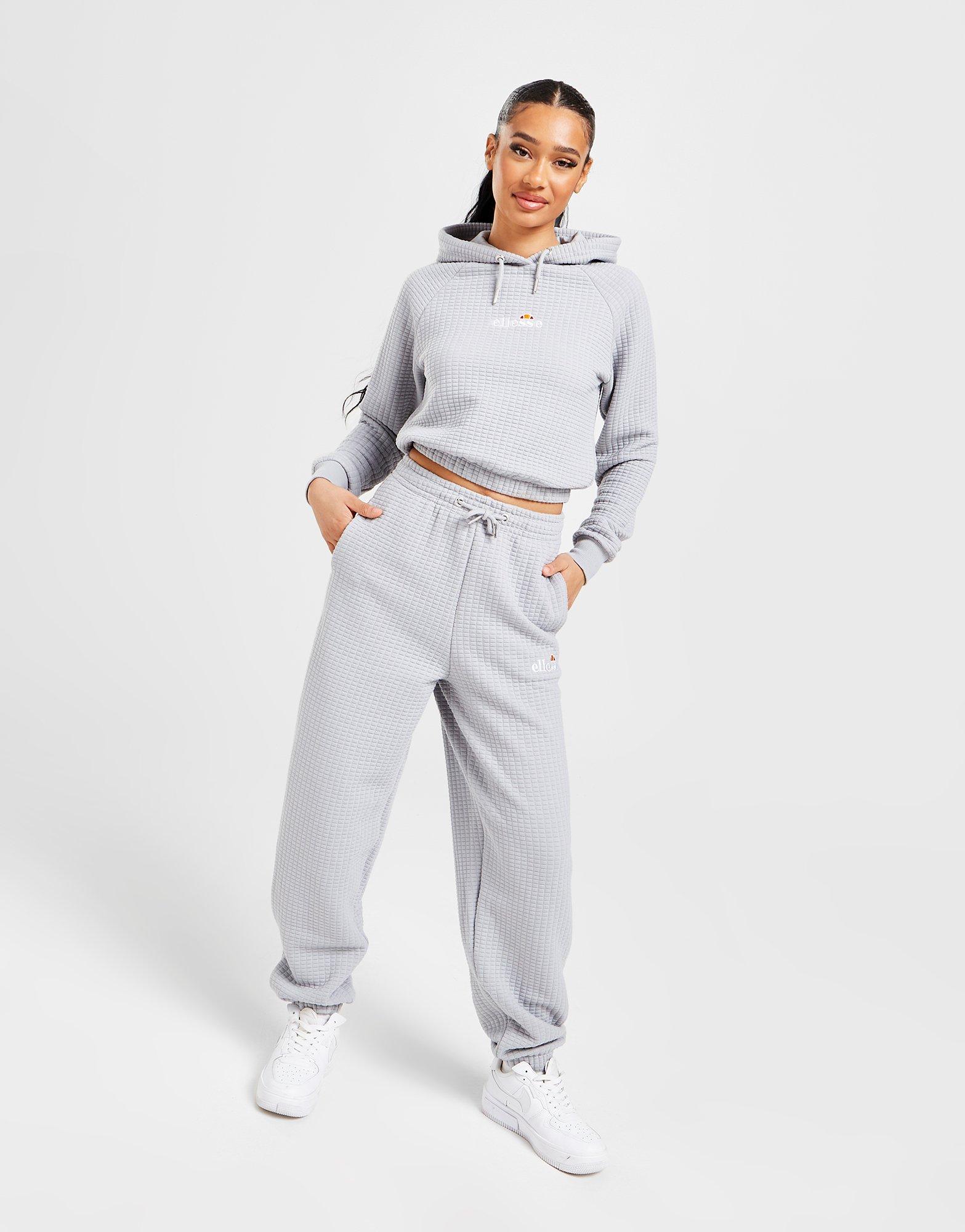 Dámska mikina ELLESSE MIKINA S KAPUCŇOU WAFFLE BOXY OVERHEAD SJD13766GRY Sivá