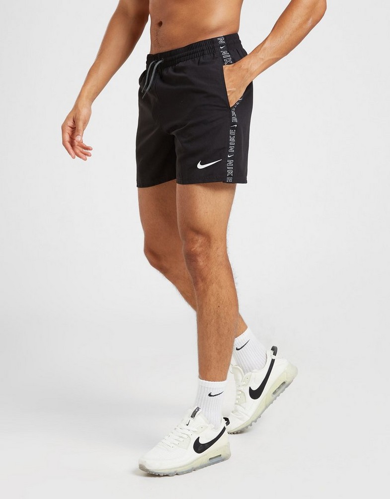 Krótkie spodenki, szorty męskie NIKE SWIM SZORTY TAPE SWIM BLK NESSC488-001 Czarny