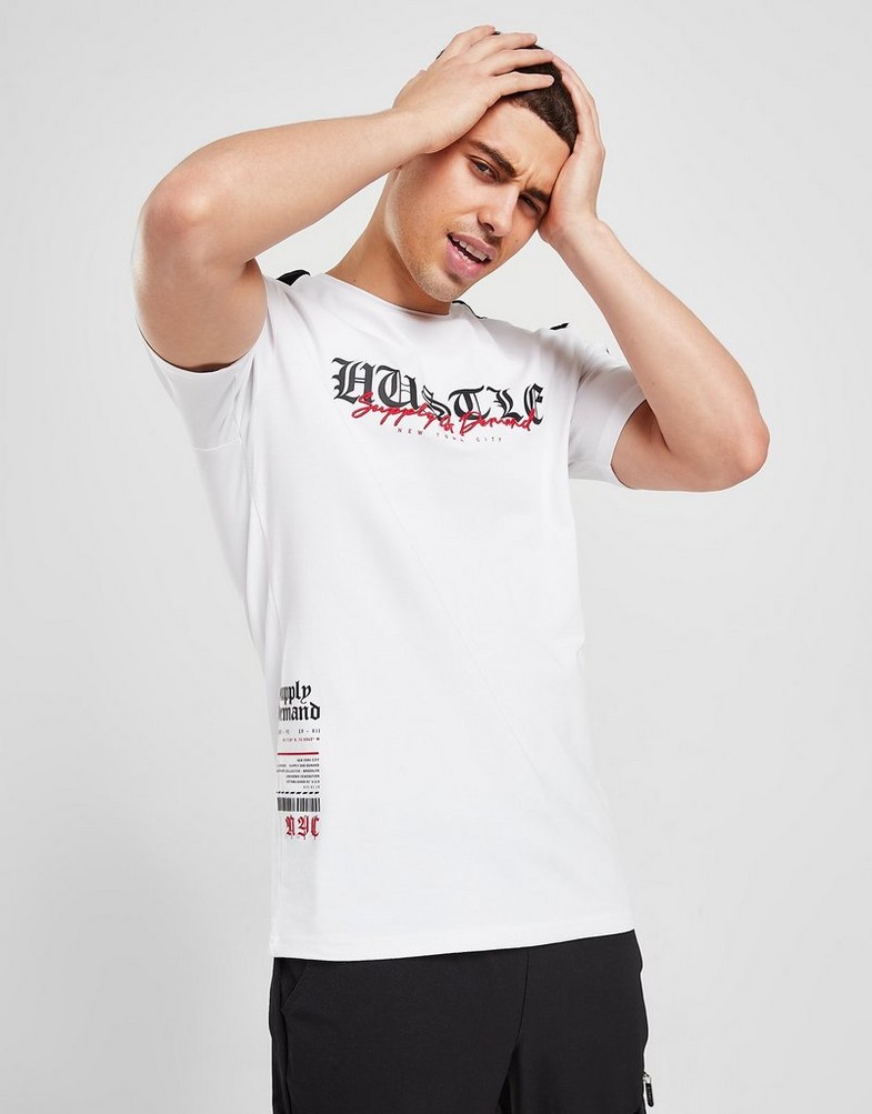 Koszulka, t-shirt męski SUPPLY & DEMAND T-SHIRT MICRO T-SHIRT SUPTM15986 Biały