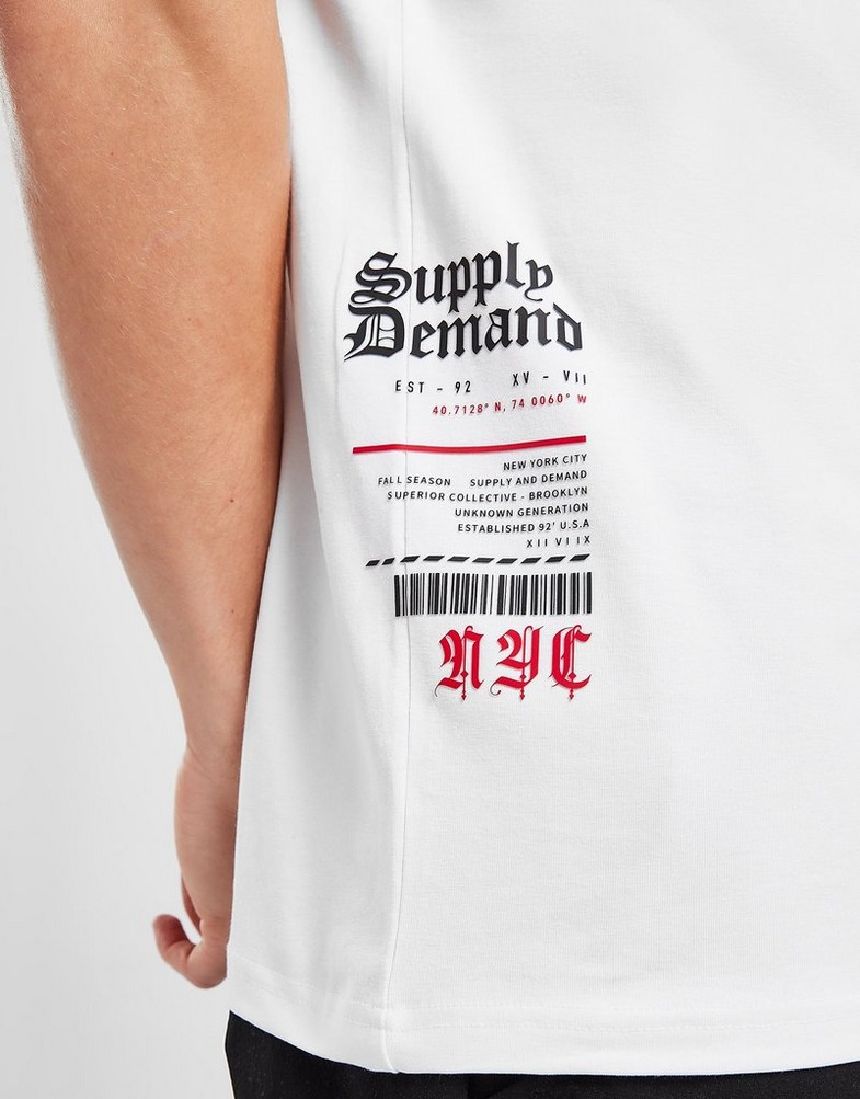 Koszulka, t-shirt męski SUPPLY & DEMAND T-SHIRT MICRO T-SHIRT SUPTM15986 Biały