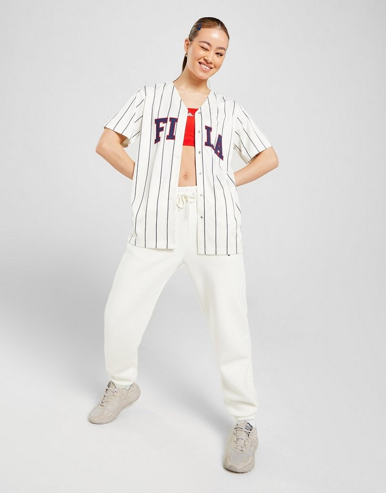 FILA T SHIRT STRIPE BASEBALL SHIRT ARIAOFFWH kolor Bia y