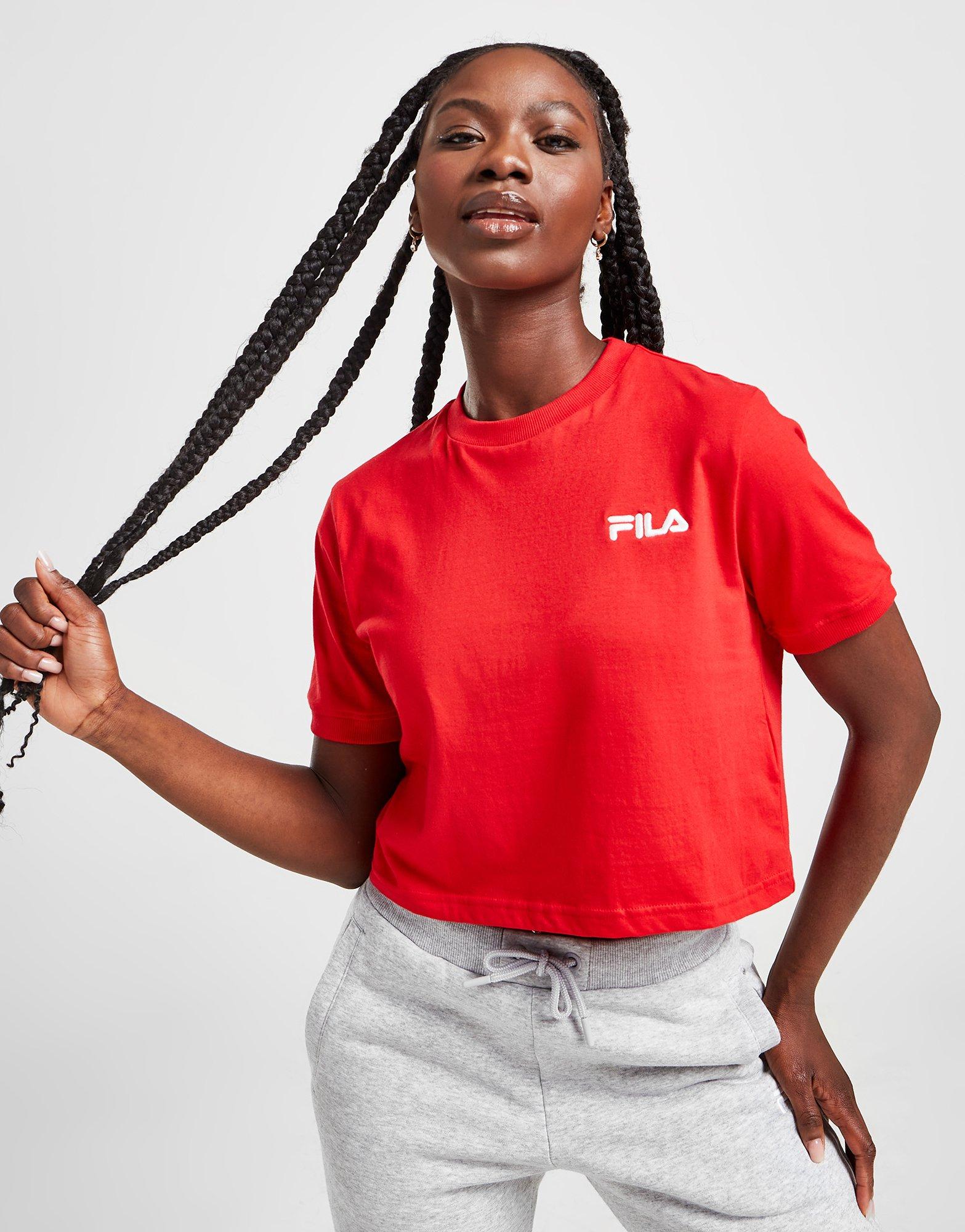 Dámske tričko FILA TRIČKO CORE CROP T RED/WH SS21JDW017RED Červená