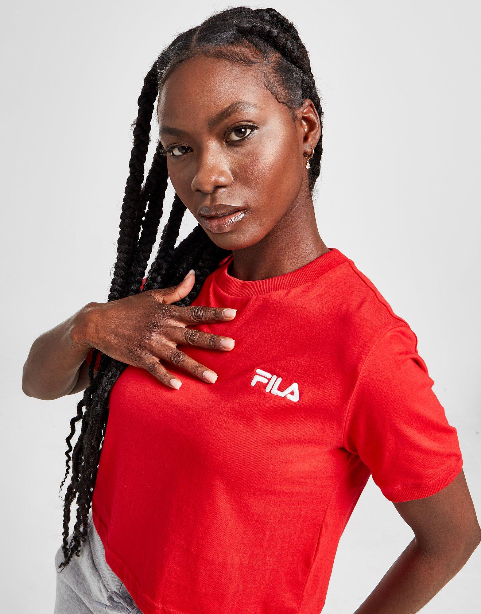 Dámske tričko FILA TRIČKO CORE CROP T RED/WH SS21JDW017RED Červená