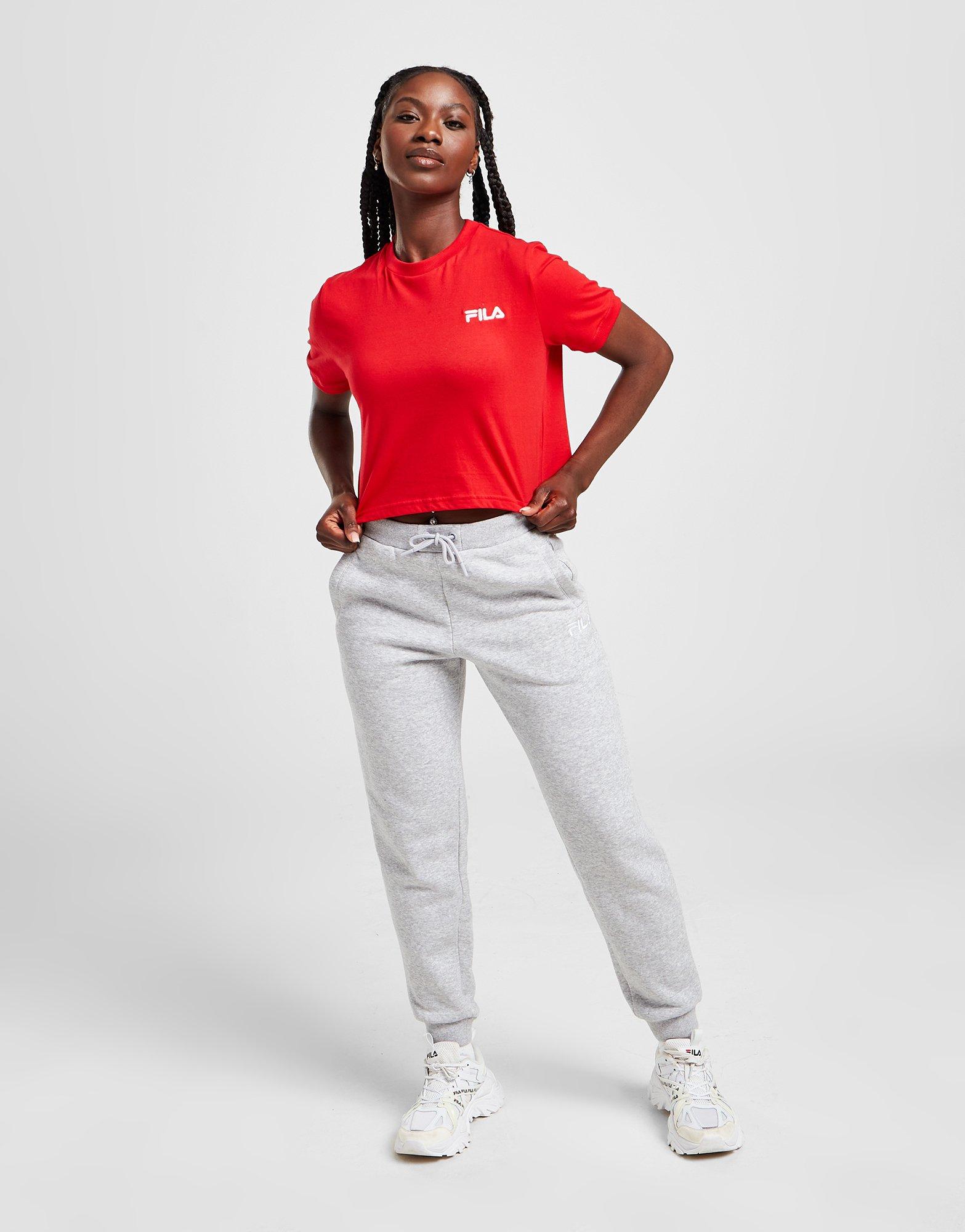 Dámske tričko FILA TRIČKO CORE CROP T RED/WH SS21JDW017RED Červená