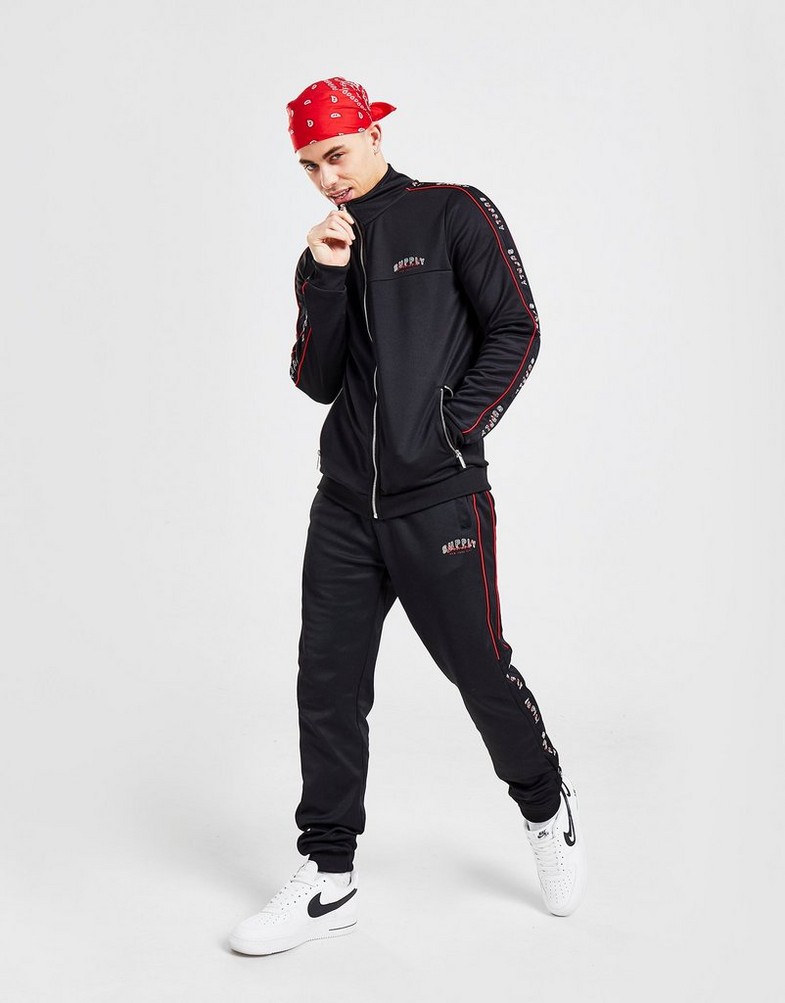 Bluza męska SUPPLY & DEMAND BLUZA STADIUM TRACK TOP SUPTM15884 Czarny
