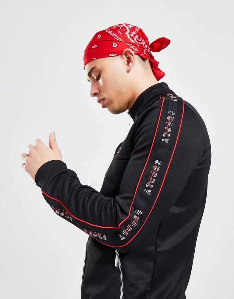 Bluza męska SUPPLY & DEMAND BLUZA STADIUM TRACK TOP SUPTM15884 Czarny