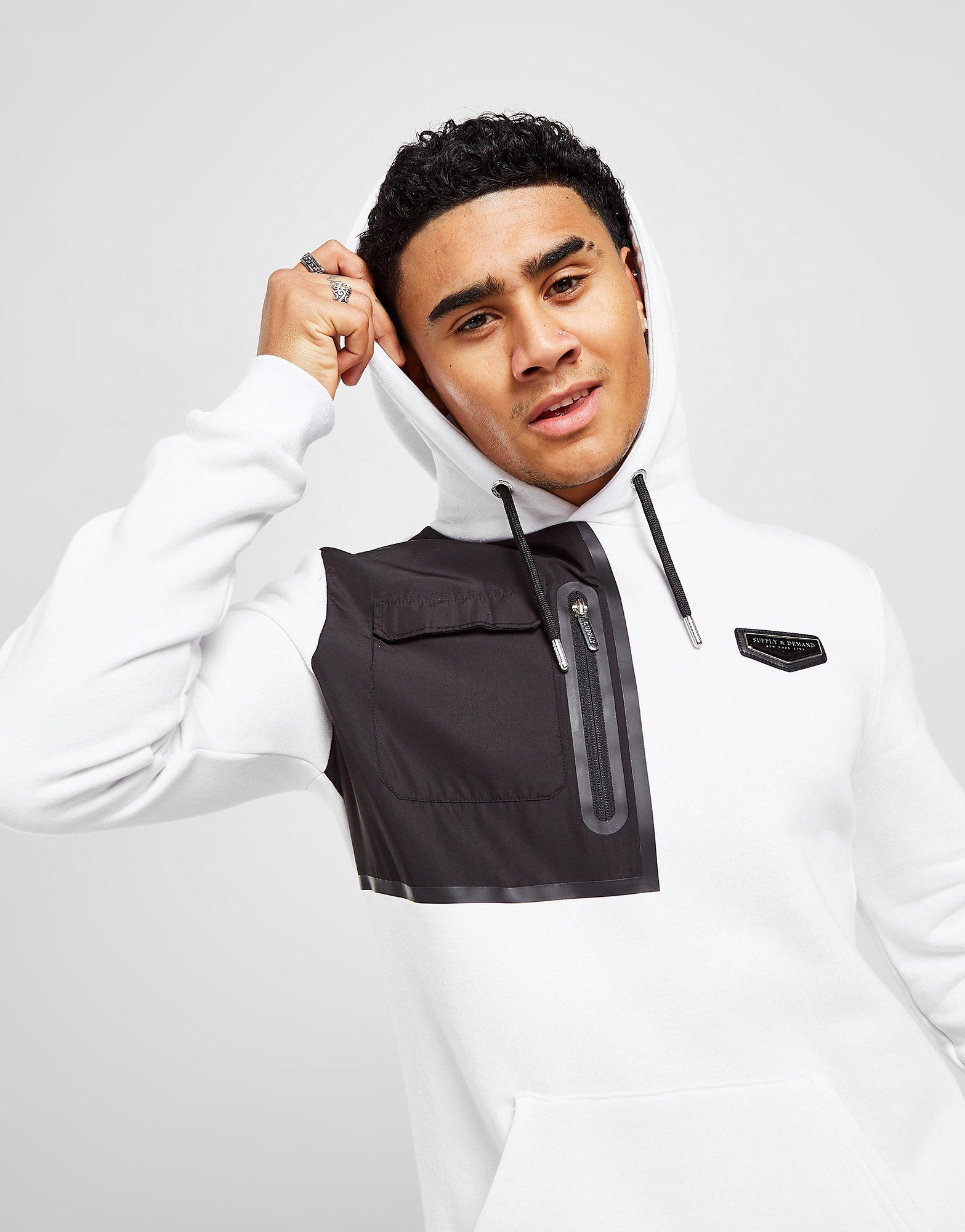 Vyriškas džemperis SUPPLY & DEMAND DŽEMPERIS   SU GOBTUVU CONFIDE HOODIE SUPTM15906 Balta