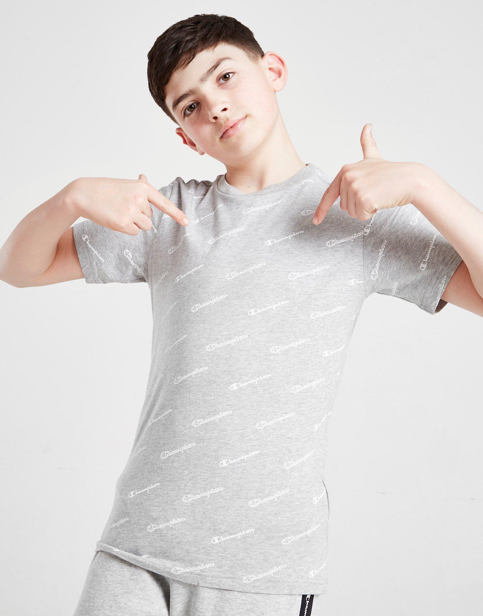 Детска тениска CHAMPION ТЕНИСКА ALL OVER PRINT 305875EL002 Сив