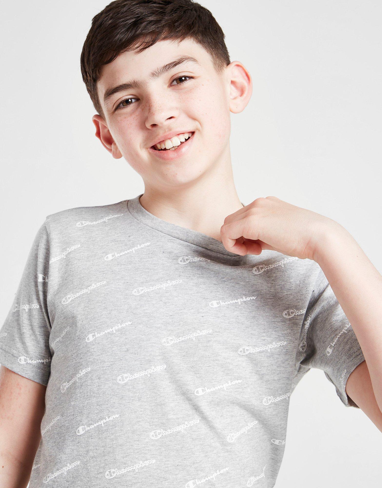 Детска тениска CHAMPION ТЕНИСКА ALL OVER PRINT 305875EL002 Сив