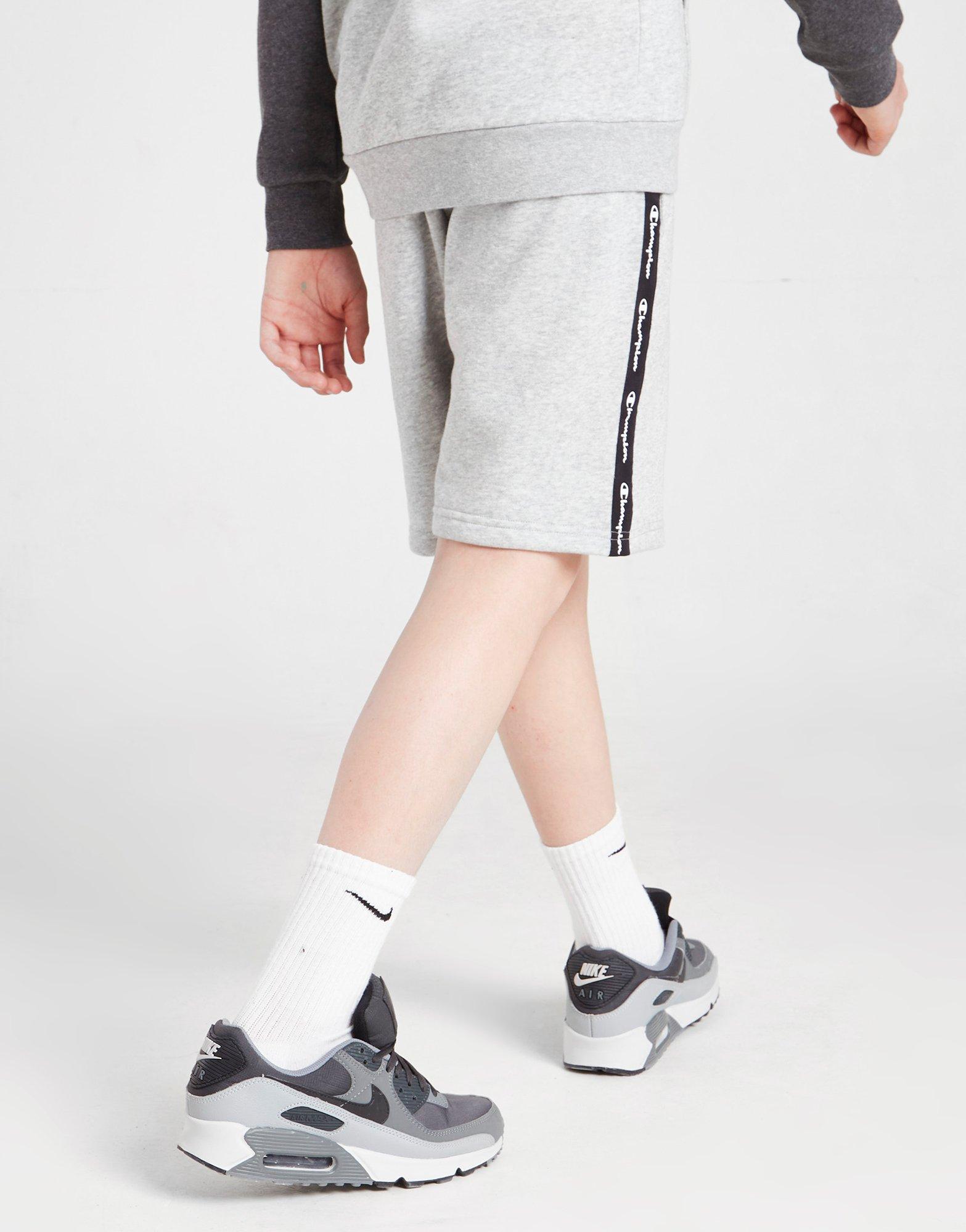 Detské krátke nohavice CHAMPION ŠORTKY  TAPE SHORTS JUNIOR 306271EM006 Sivá