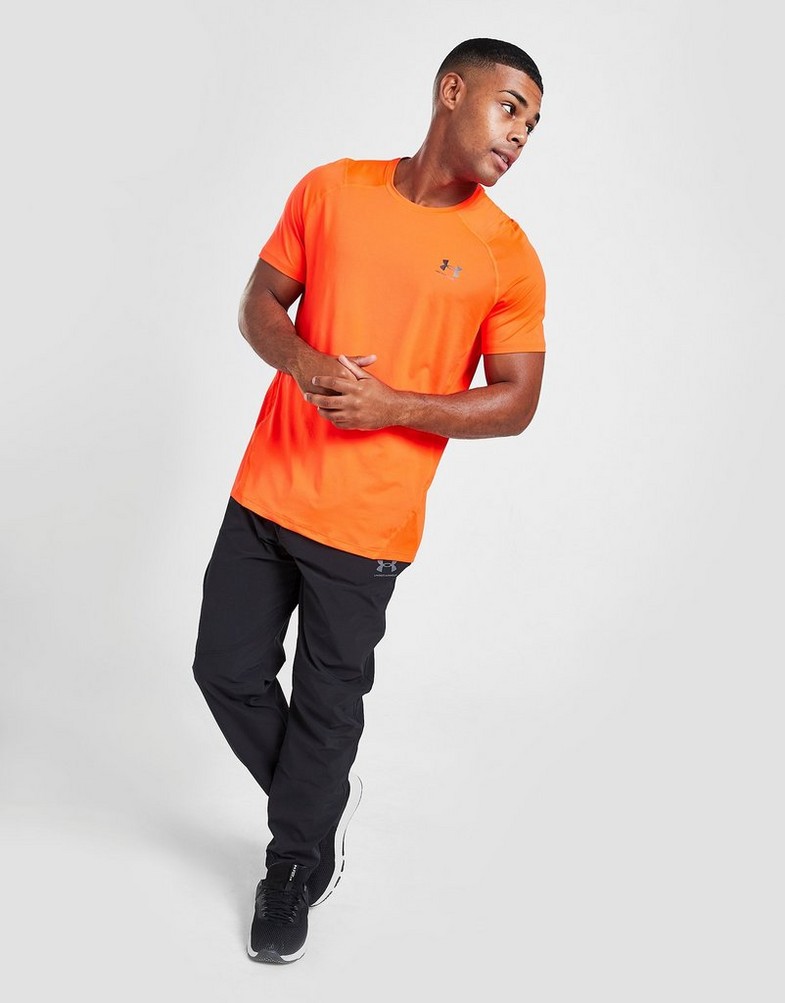 Koszulka, t-shirt męski UNDER ARMOUR T-SHIRT UA HG TEE P.FIRE 1361683-296 Czerwony