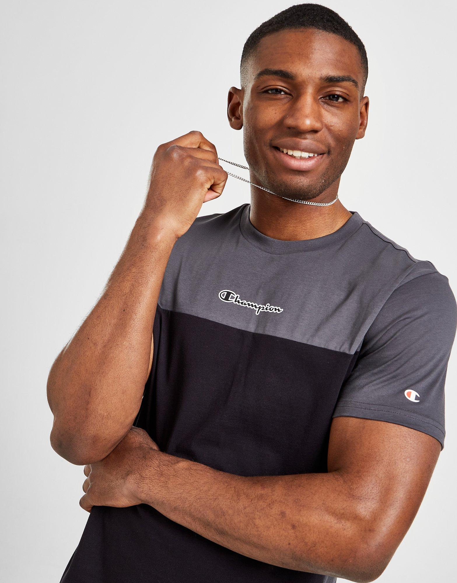 Pánske tričko CHAMPION COLOUR BLOCK TRIČKO  217055ES508 Čierna