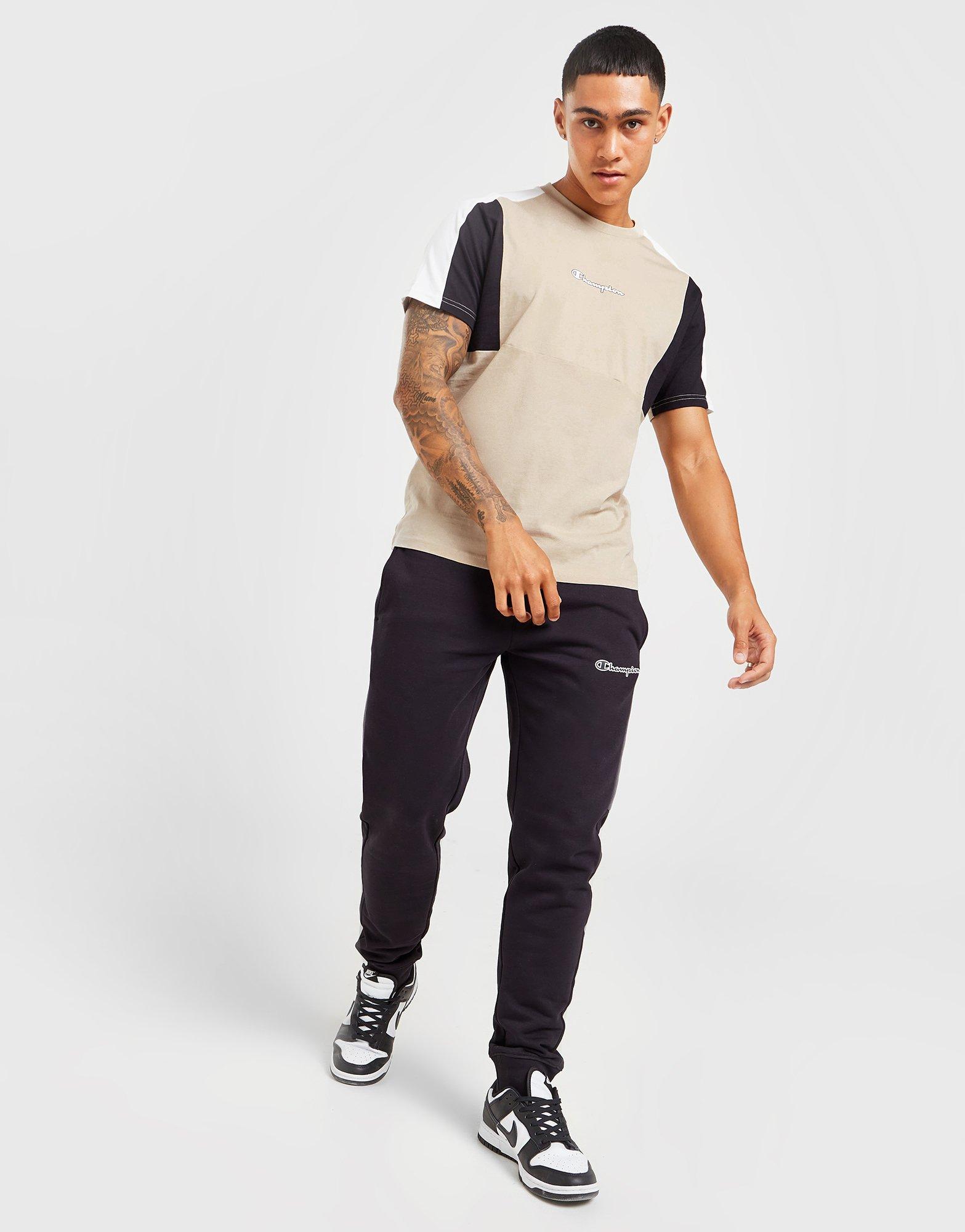 Pánske tričko CHAMPION PANEL TRIČKO  218426MS024 Sivá