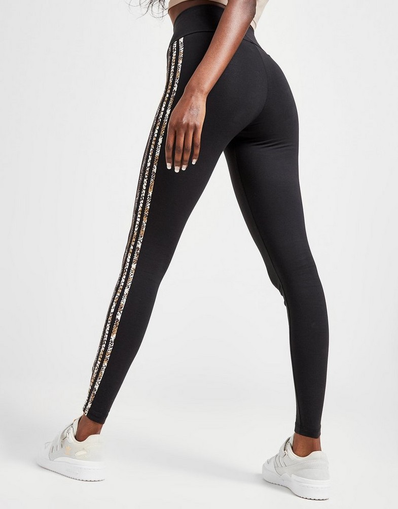 Legginsy damskie ADIDAS SNAKE LEGGINGS  HT5969 Czarny