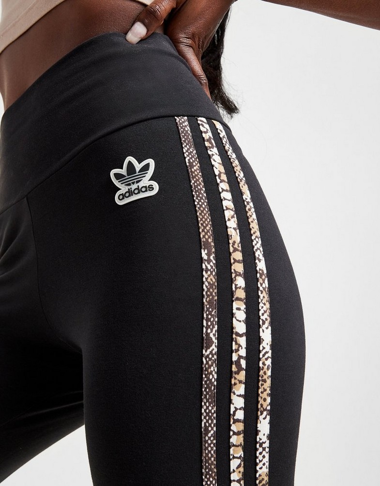 Legginsy damskie ADIDAS SNAKE LEGGINGS  HT5969 Czarny