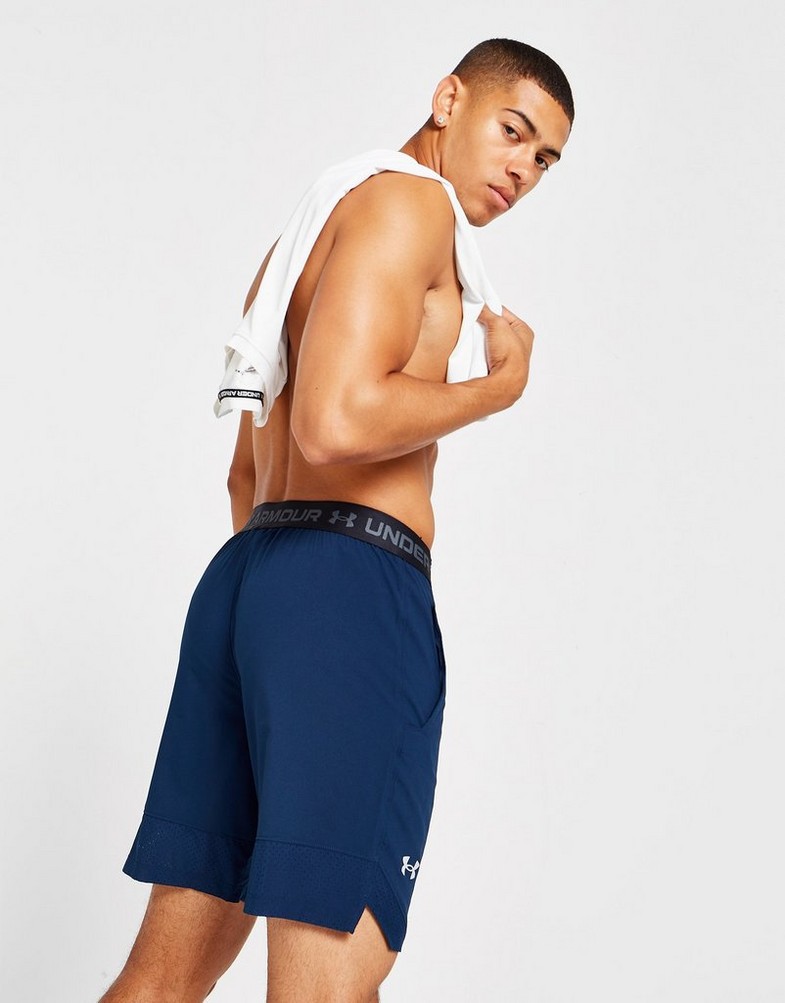 Krótkie spodenki, szorty męskie UNDER ARMOUR SZORTY VANISH WOVEN SHORTS 1370382-408 Niebieski