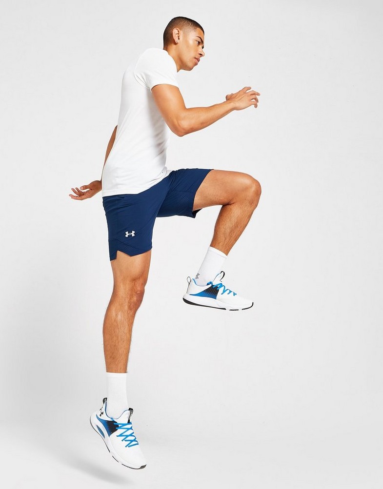 Krótkie spodenki, szorty męskie UNDER ARMOUR SZORTY VANISH WOVEN SHORTS 1370382-408 Niebieski