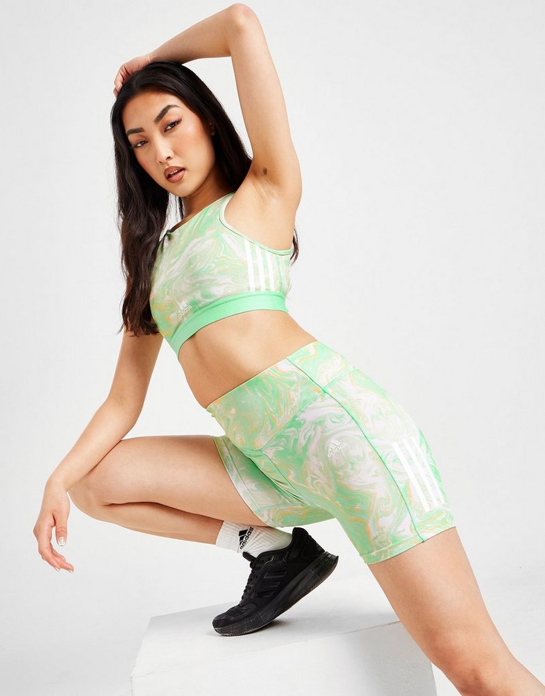 Krótkie spodenki, szorty damskie ADIDAS SZORTY HYPERGLAM ALL OVER PRINT SHORTS HT3475 Multicolor