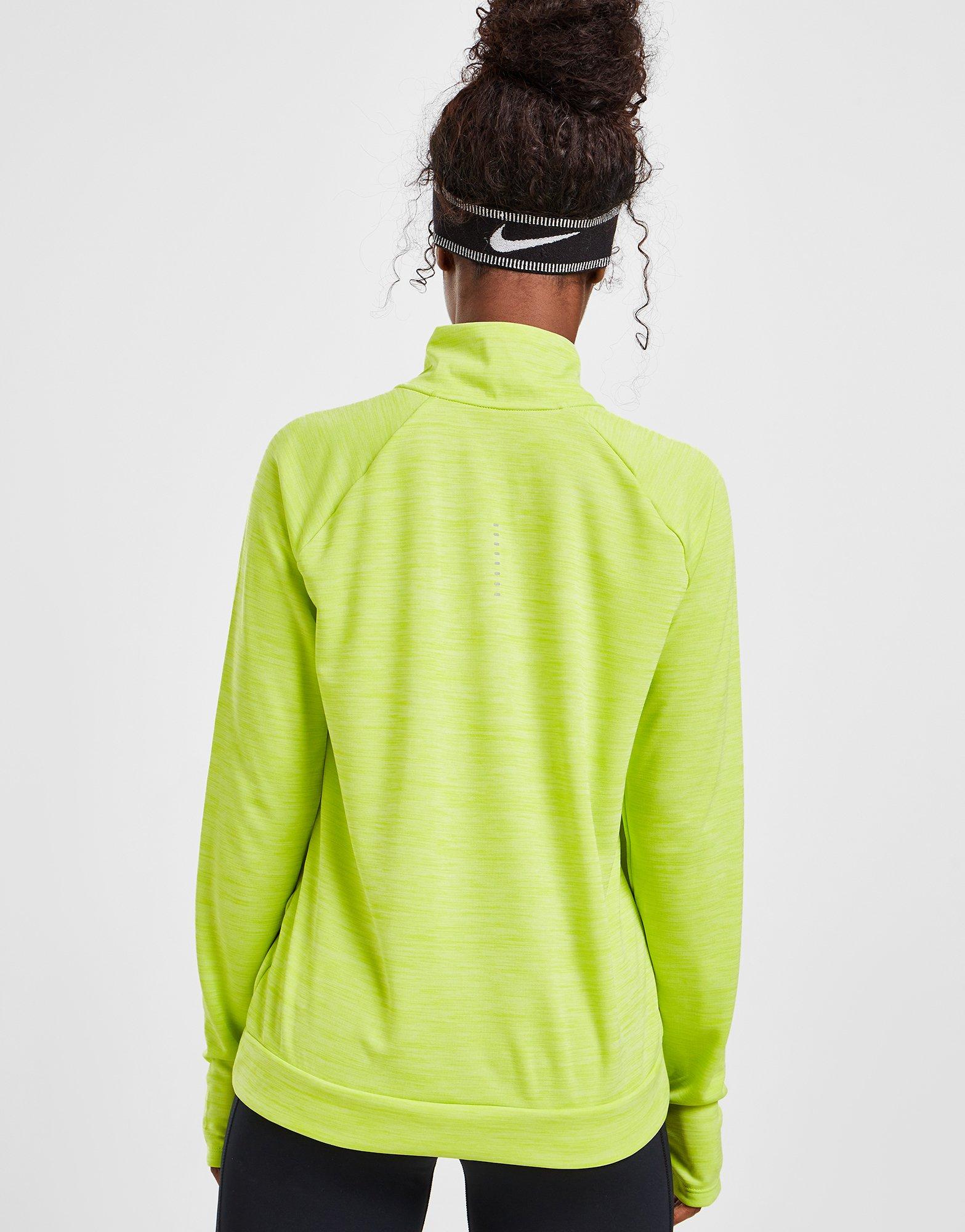 Dámska mikina NIKE RUNNING PACER 1/4 ZIP TRACK TOP  CU3267-321 Zelená