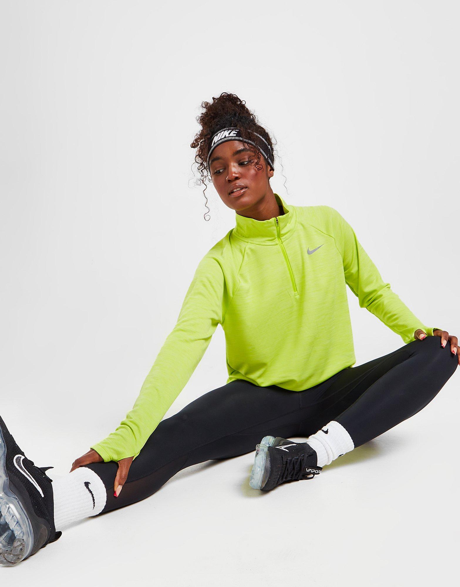 Dámska mikina NIKE RUNNING PACER 1/4 ZIP TRACK TOP  CU3267-321 Zelená