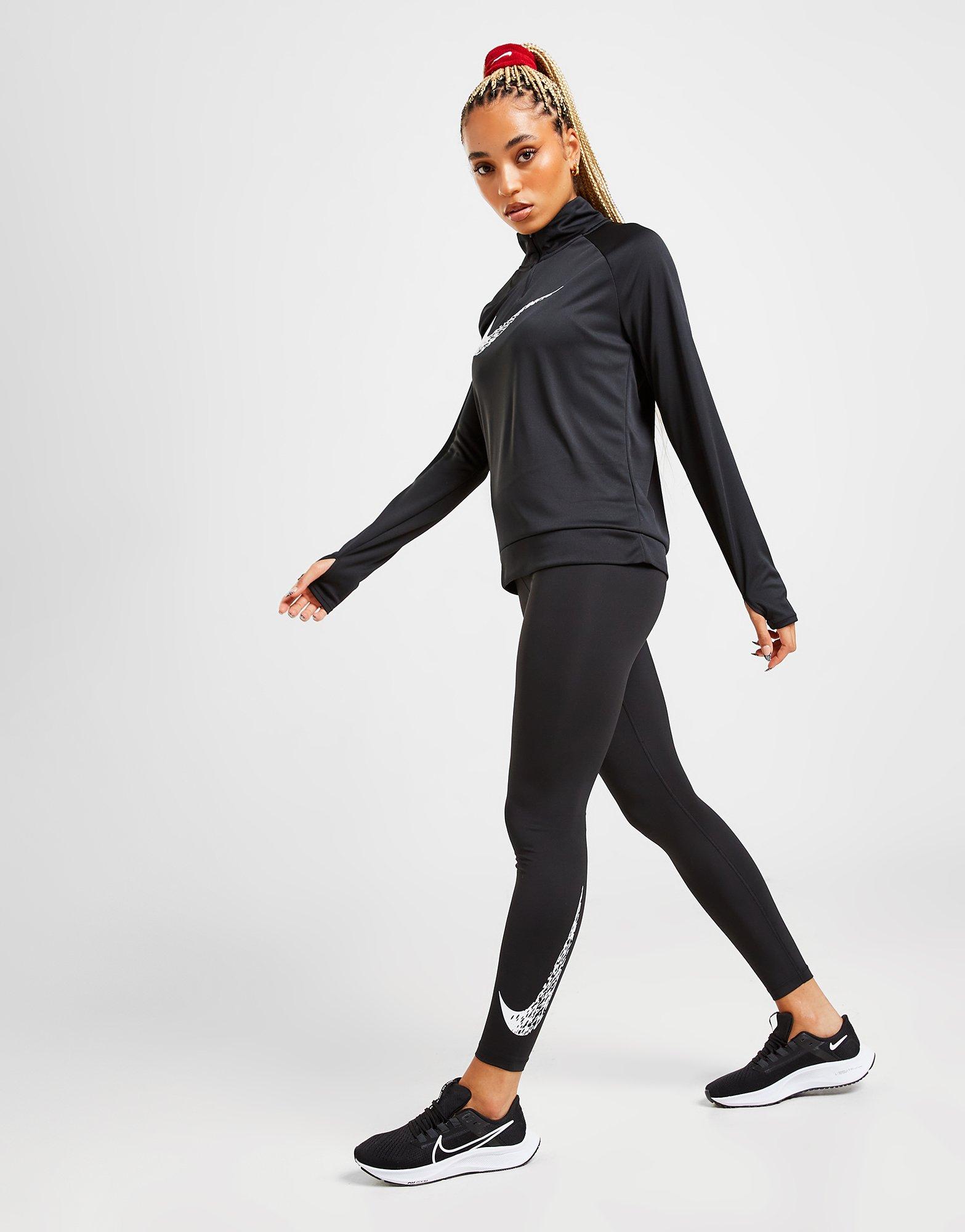 Női leggings NIKE SWOOSH RUNNING TIGHTS DM7767-010 Fekete