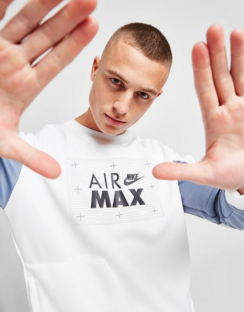 Bluza męska NIKE AIR MAX POLY CREW SWEATSHIRT DO7236-100 Biały