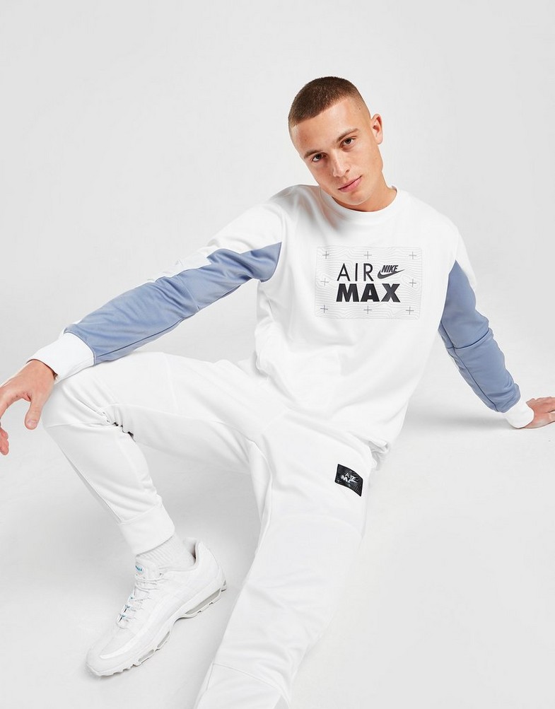 Bluza męska NIKE AIR MAX POLY CREW SWEATSHIRT DO7236-100 Biały