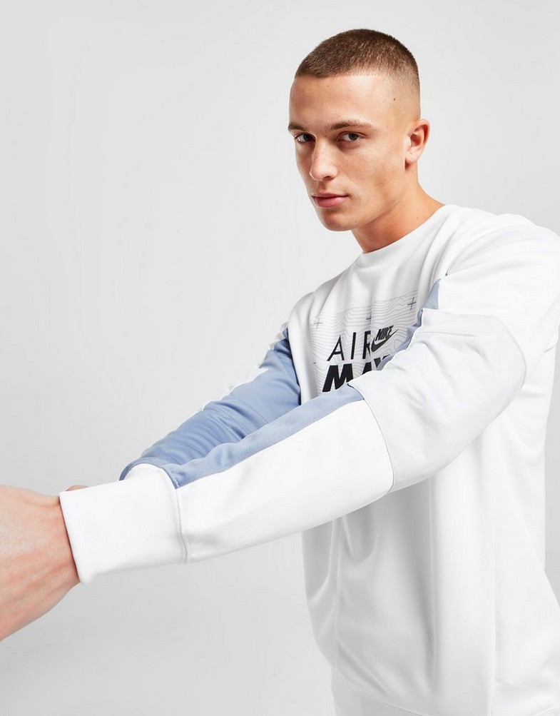 Bluza męska NIKE AIR MAX POLY CREW SWEATSHIRT DO7236-100 Biały