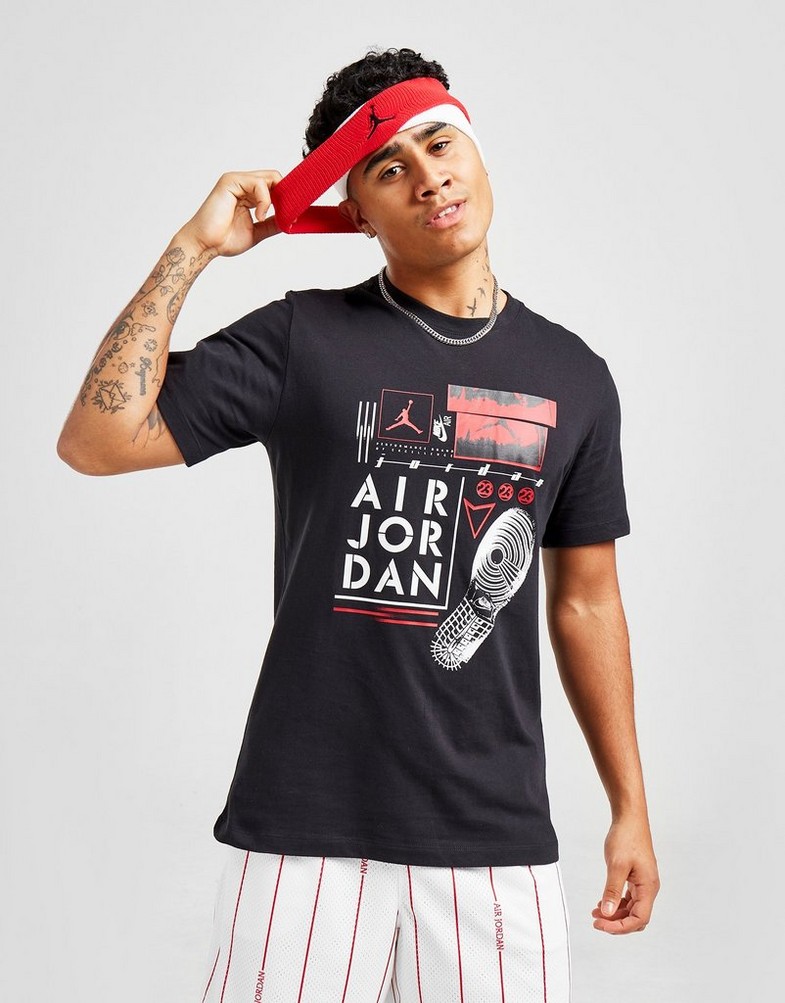 Koszulka, t-shirt męski JORDAN T-SHIRT PRINT GRAPHIC T-SHIRT DM1424-010 Czarny