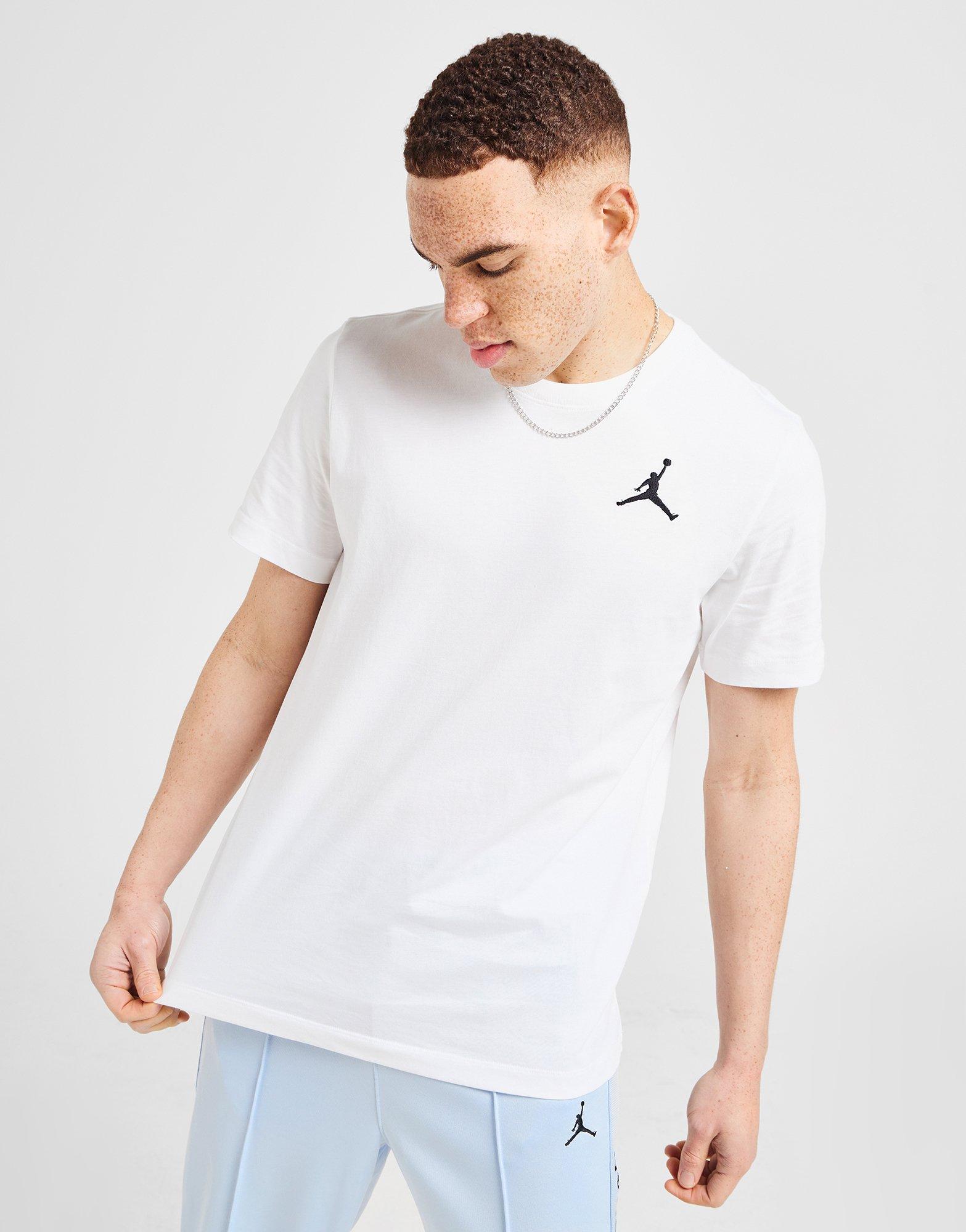 Férfi póló JORDAN PÓLÓ M J JUMPMAN EMB SS CREW DC7485-100 Fehér