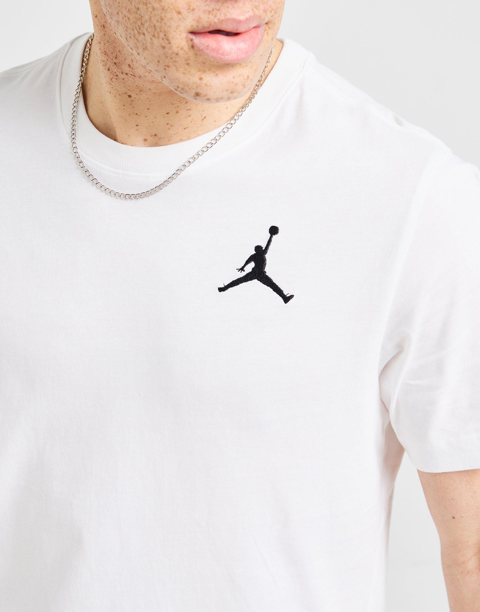 Férfi póló JORDAN PÓLÓ M J JUMPMAN EMB SS CREW DC7485-100 Fehér