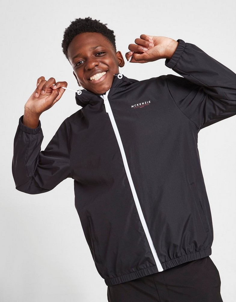 MCKENZIE ORTALION ESSENTIAL FULL ZIP WINDBREAKER JUNIOR MCKTJ15377090 Czarny