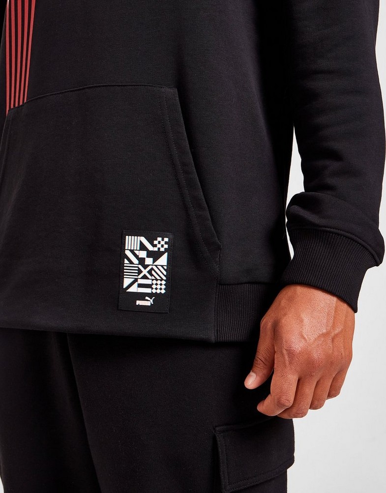 Koszulka, t-shirt męski PUMA KRÓTKI RĘKAW AC MILAN CULTURE HOODIE 76760601 Czarny