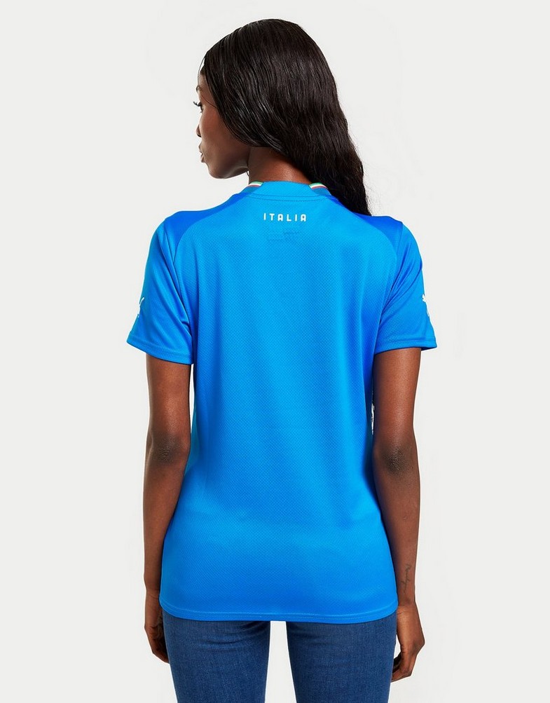 Koszulka, t-shirt męski PUMA KRÓTKI RĘKAW ITALY 2022 HOME SHIRT WOMEN'S 76564401 Niebieski