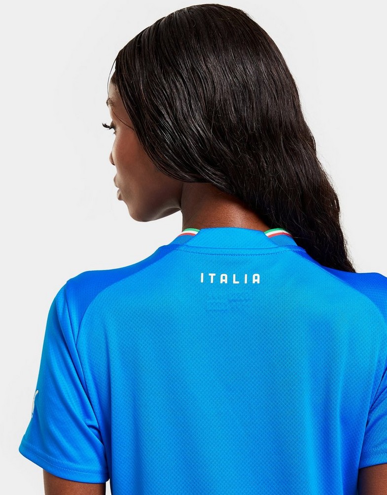 Koszulka, t-shirt męski PUMA KRÓTKI RĘKAW ITALY 2022 HOME SHIRT WOMEN'S 76564401 Niebieski