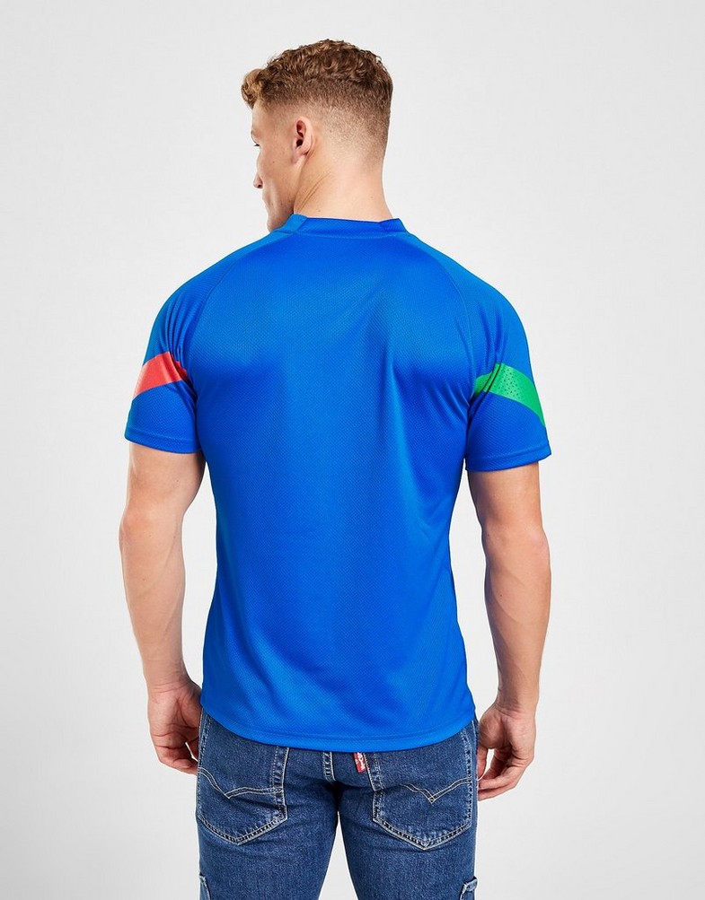 Koszulka, t-shirt męski PUMA KRÓTKI RĘKAW ITALY TRAINING SHIRT 76708003 Niebieski