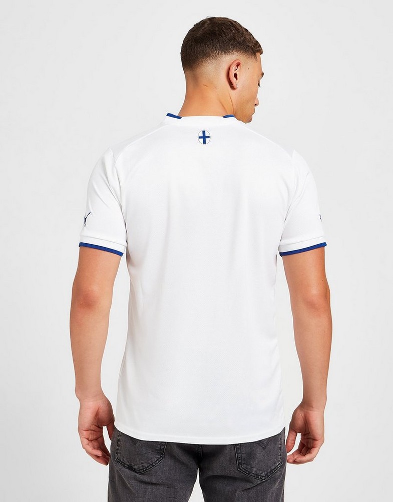 Koszulka, t-shirt męski PUMA KRÓTKI RĘKAW OLYMPIQUE MARSEILLE 2022/23 HOME SHIRT 76608501 Biały