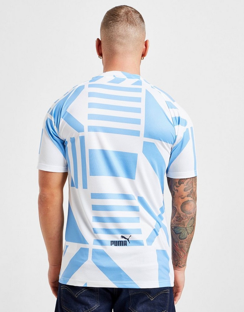 Koszulka, t-shirt męski PUMA KRÓTKI RĘKAW MANCHESTER CITY FC PRE MATCH SHIRT 76777807 Biały