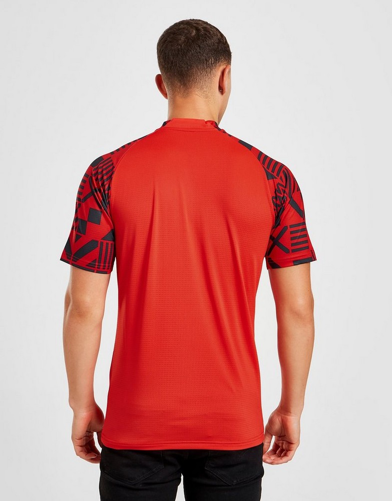 Koszulka, t-shirt męski PUMA KRÓTKI RĘKAW PSV EINDHOVEN PRE MATCH SHIRT 76744101 Czerwony